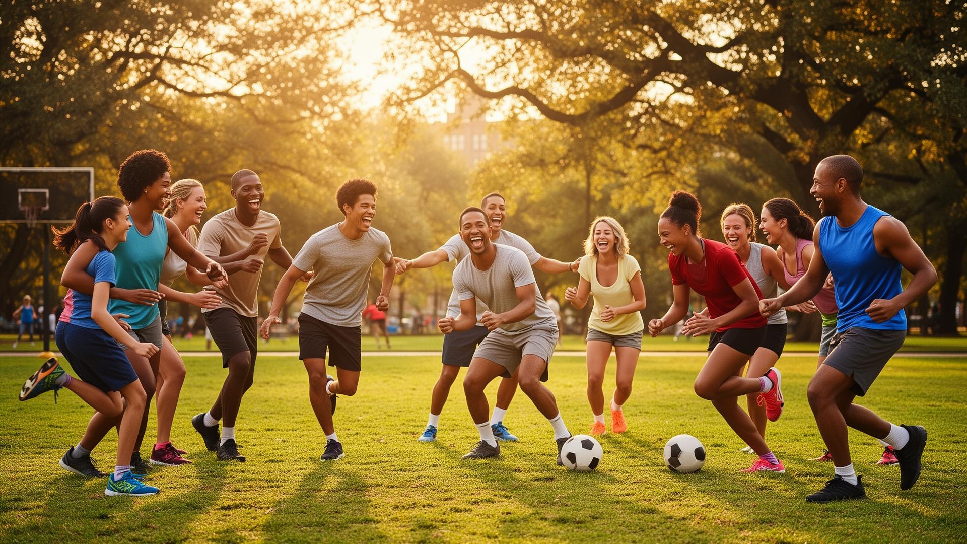 Gemeenschap die samen sport en leert
